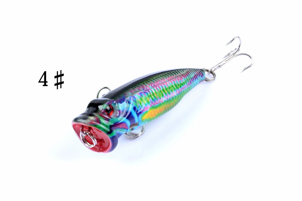4X 6.5cm Popper Poppers Fishing Lure Lures Surface Tackle Fresh Saltwater 9