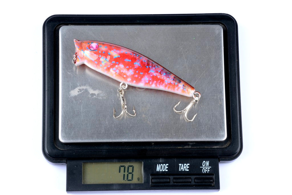 5X 7.5cm Popper Poppers Fishing Lure Lures Surface Tackle Fresh Saltwater 8
