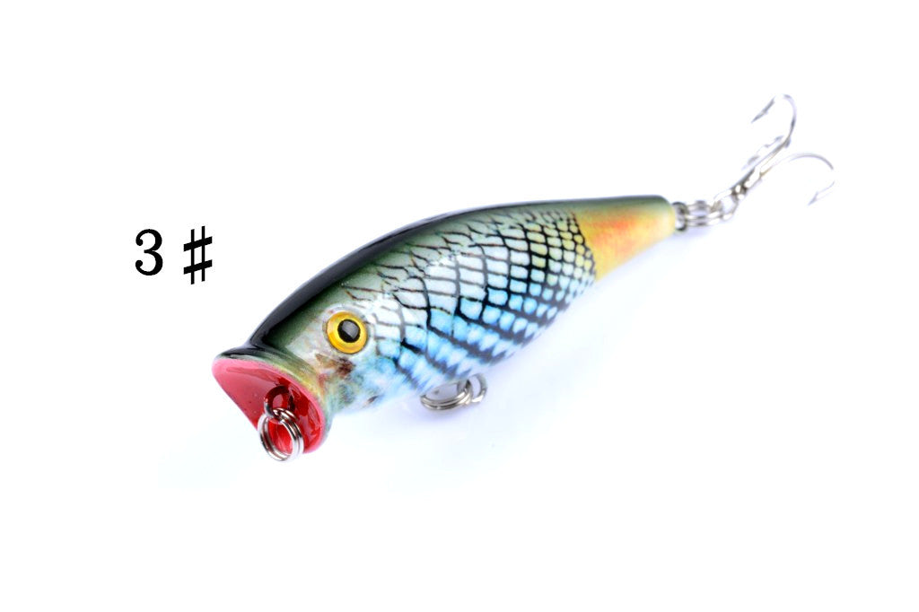 5X 7.5cm Popper Poppers Fishing Lure Lures Surface Tackle Fresh Saltwater 4