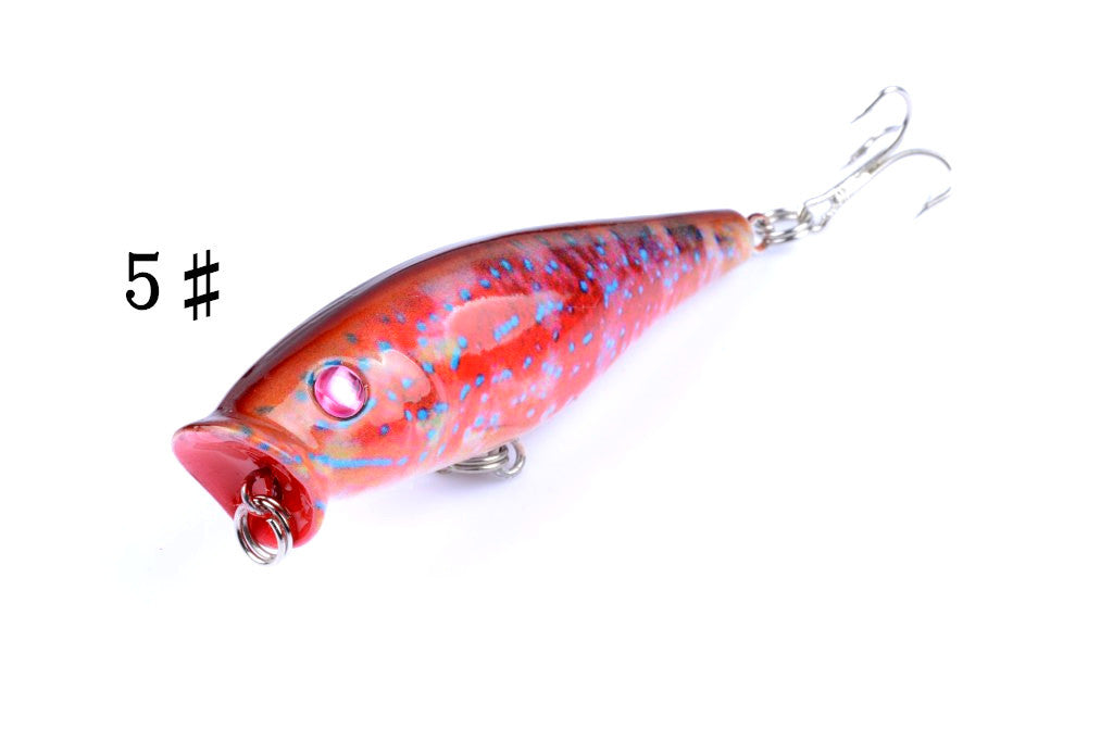 5X 7.5cm Popper Poppers Fishing Lure Lures Surface Tackle Fresh Saltwater 6