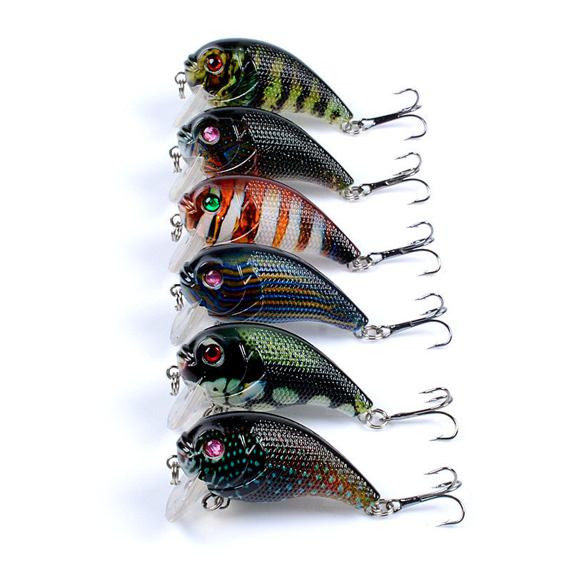 6x Popper Poppers 5cm Fishing Lure Lures Surface Tackle Fresh Saltwater 4