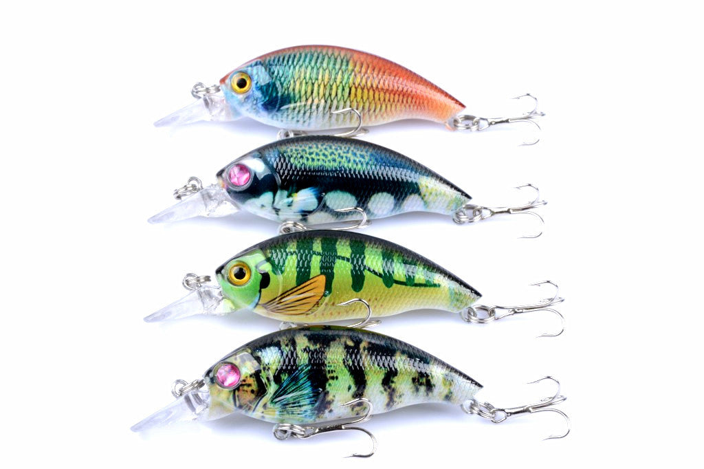 4x 7.5cm Popper Crank Bait Fishing Lure Lures Surface Tackle Saltwater 3