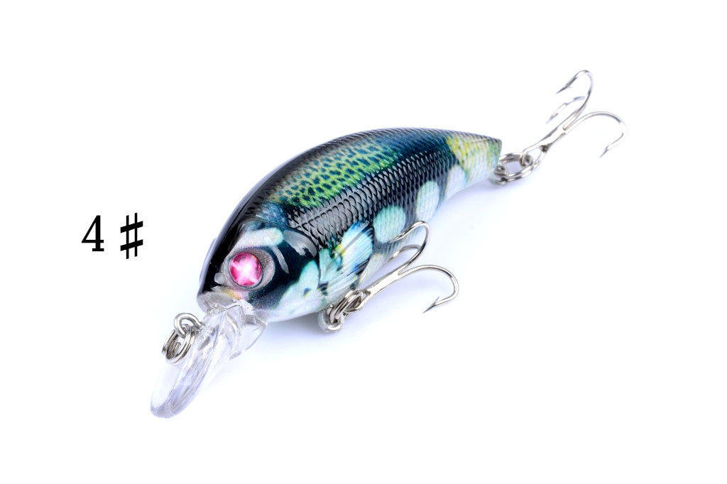4x 7.5cm Popper Crank Bait Fishing Lure Lures Surface Tackle Saltwater 7