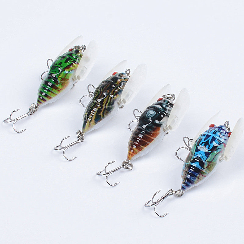 4x Popper Poppers 5cm Fishing Lure Lures Surface Tackle Fresh Saltwater 4