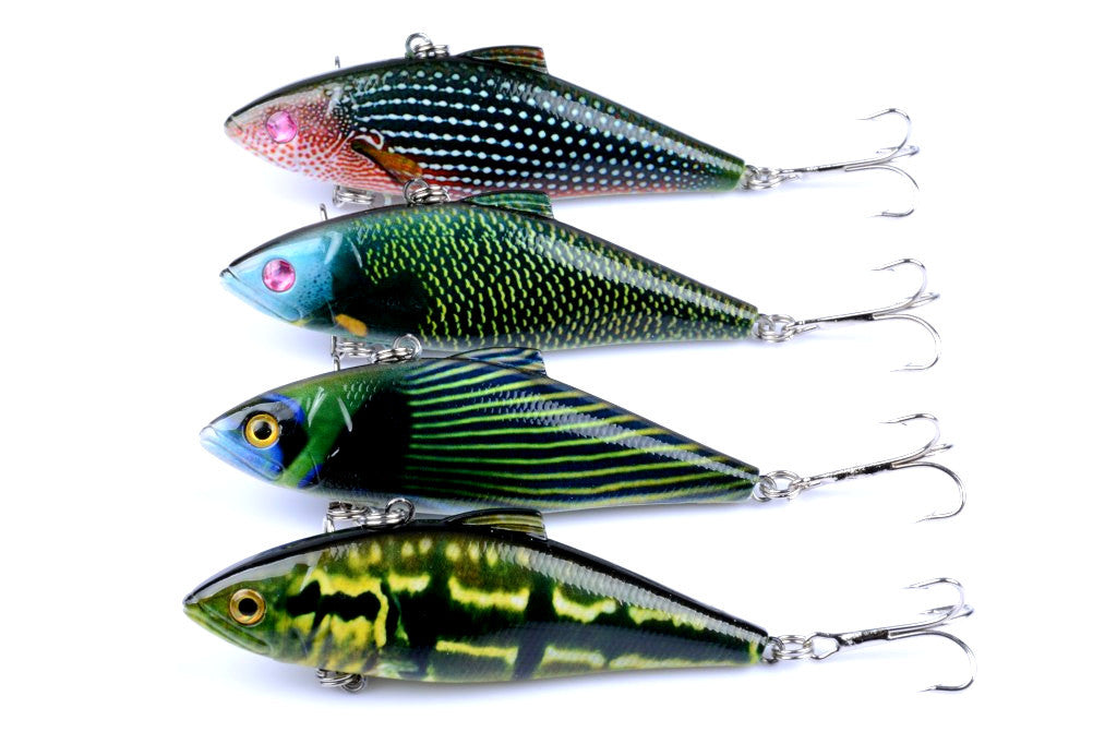 4x 8.5cm Vib Bait Fishing Lure Lures Hook Tackle Saltwater 3