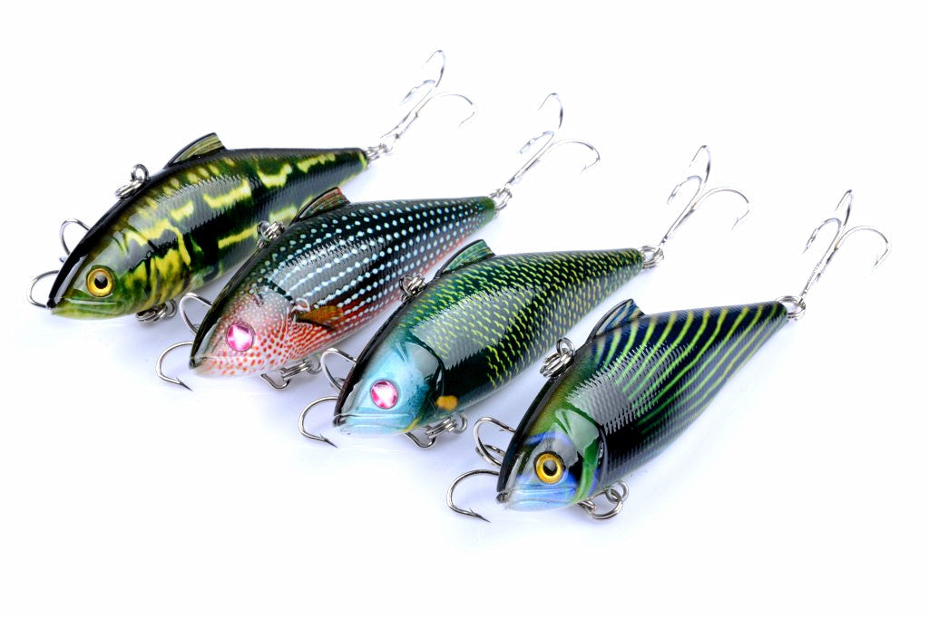4x 8.5cm Vib Bait Fishing Lure Lures Hook Tackle Saltwater 4