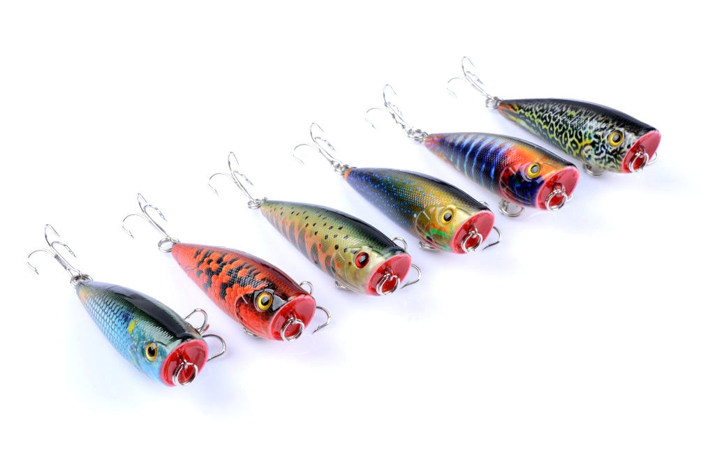 6X 6cm Popper Poppers Fishing Lure Lures Surface Tackle Fresh Saltwater 3