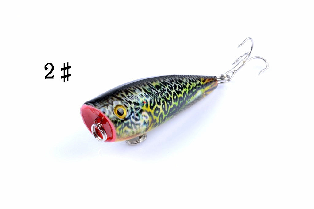 6X 6cm Popper Poppers Fishing Lure Lures Surface Tackle Fresh Saltwater 5