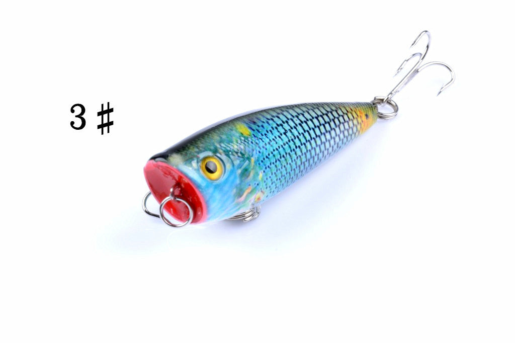 6X 6cm Popper Poppers Fishing Lure Lures Surface Tackle Fresh Saltwater 6