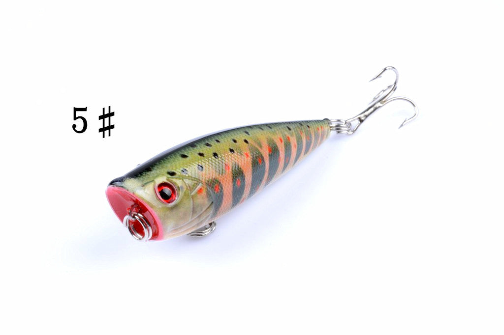 6X 6cm Popper Poppers Fishing Lure Lures Surface Tackle Fresh Saltwater 8