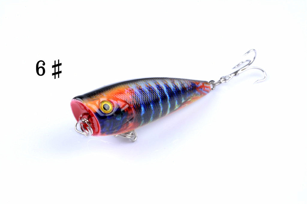 6X 6cm Popper Poppers Fishing Lure Lures Surface Tackle Fresh Saltwater 9