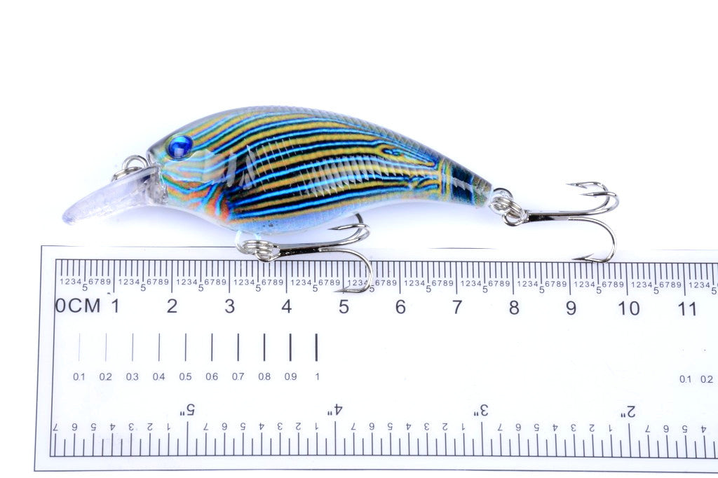 4x 7.5cm Popper Crank Bait Fishing Lure Lures Surface Tackle Saltwater 10