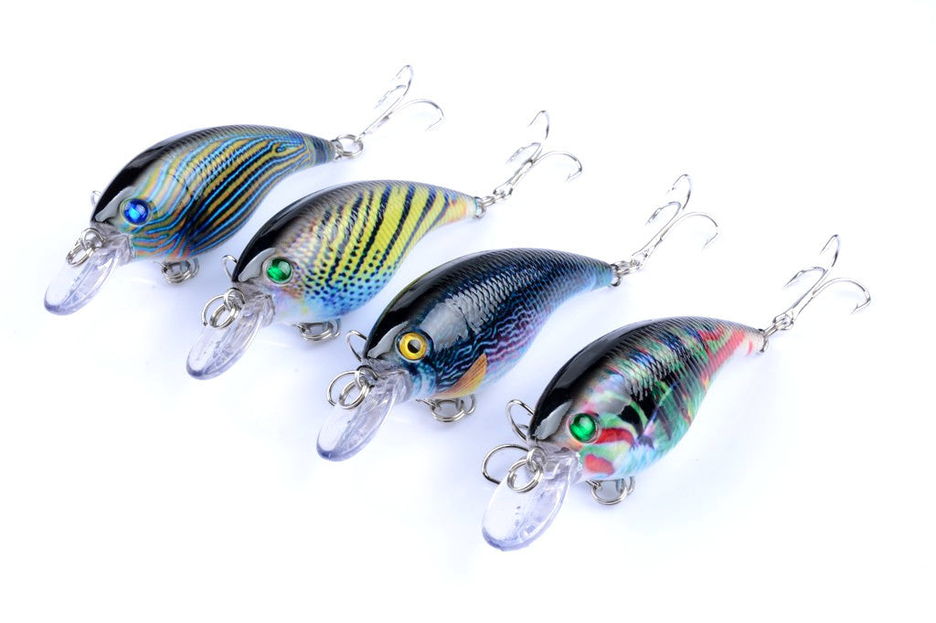 4x 7.5cm Popper Crank Bait Fishing Lure Lures Surface Tackle Saltwater 3