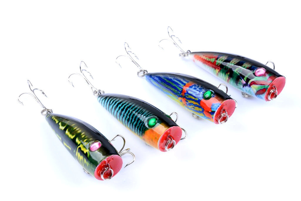 4X 6.8cm Popper Poppers Fishing Lure Lures Surface Tackle Saltwater 4