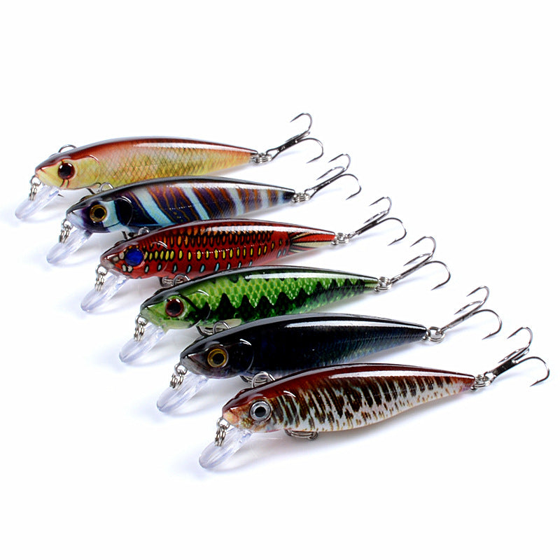 6x Popper Poppers 8.6cm Fishing Lure Lures Surface Tackle Fresh Saltwater 10