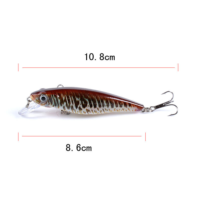 6x Popper Poppers 8.6cm Fishing Lure Lures Surface Tackle Fresh Saltwater 6