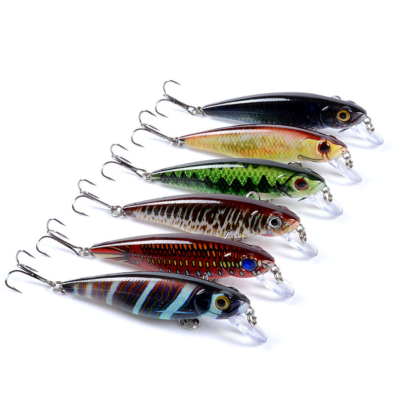6x Popper Poppers 8.6cm Fishing Lure Lures Surface Tackle Fresh Saltwater 7