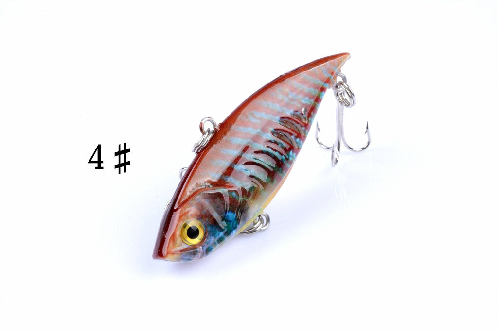 6x 6.5cm Vib Bait Fishing Lure Lures Hook Tackle Saltwater 6