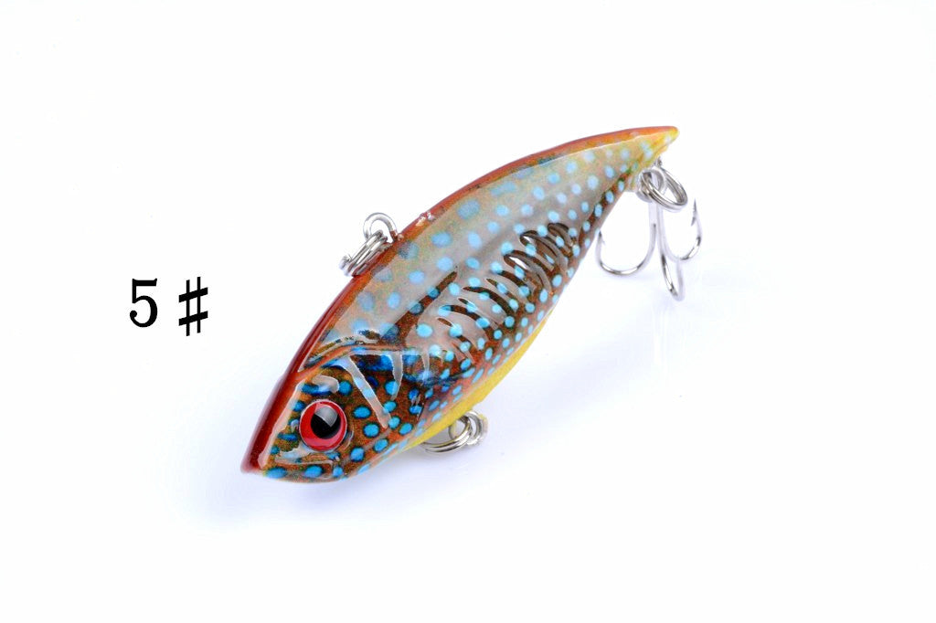 6x 6.5cm Vib Bait Fishing Lure Lures Hook Tackle Saltwater 7