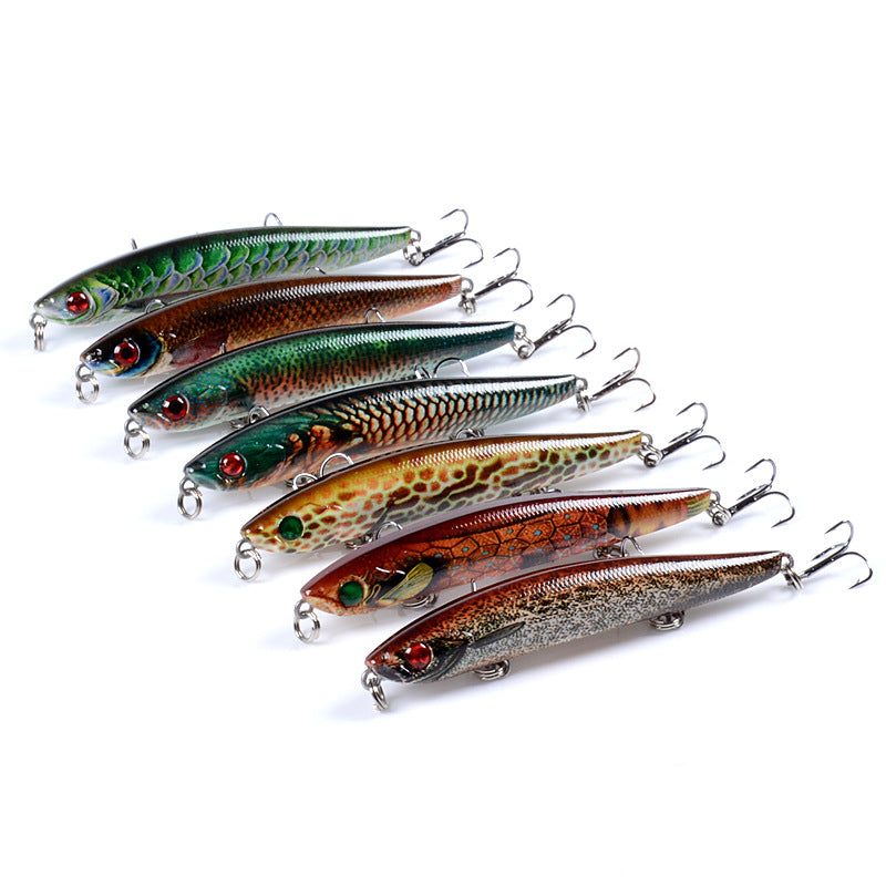 6x Popper Poppers 9.3cm Fishing Lure Lures Surface Tackle Fresh Saltwater 4