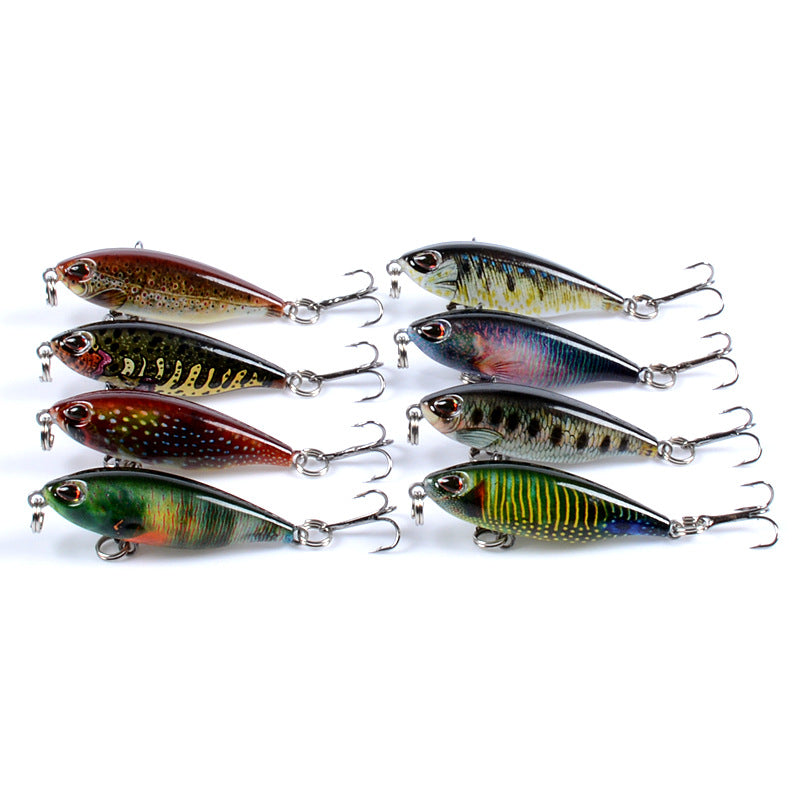 8x Popper Poppers 4.8cm Fishing Lure Lures Surface Tackle Fresh Saltwater 7