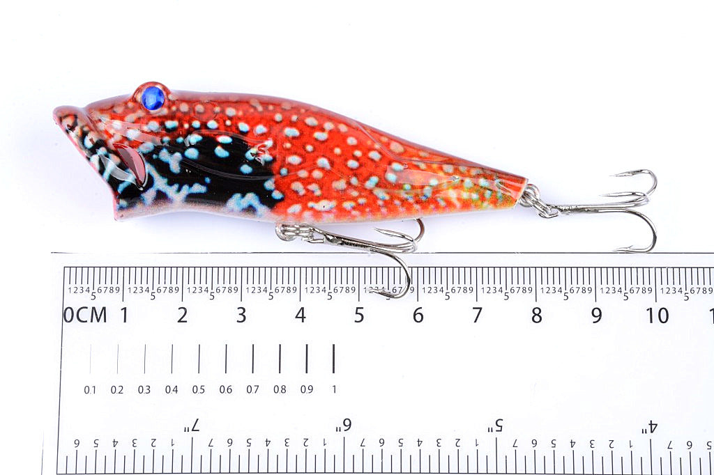 5X 8cm Popper Poppers Fishing Lure Lures Surface Tackle Fresh Saltwater 9