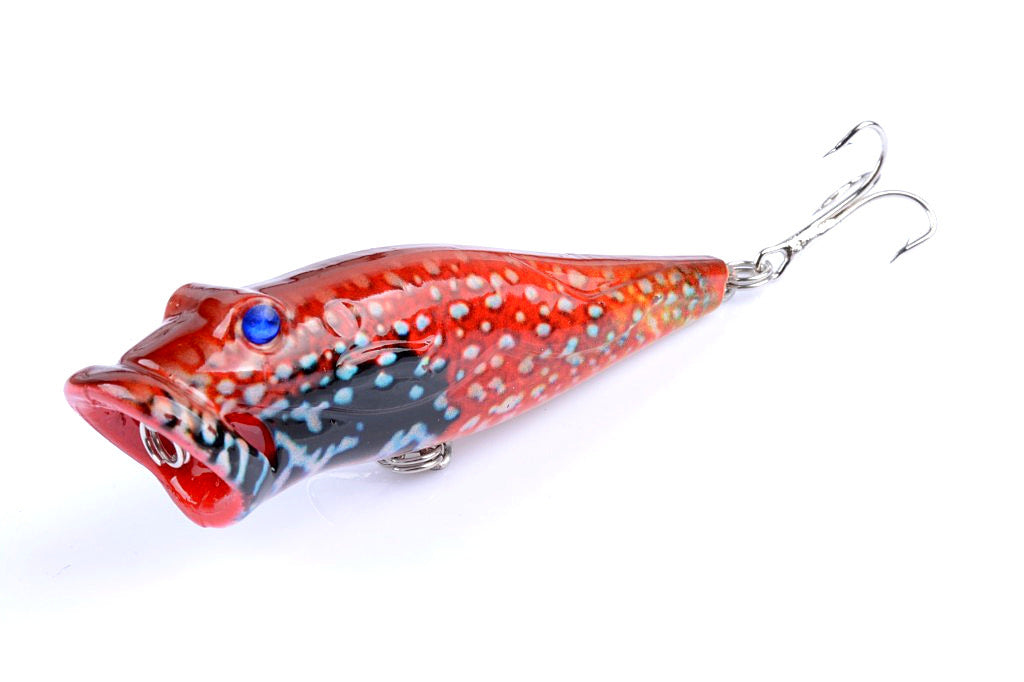 5X 8cm Popper Poppers Fishing Lure Lures Surface Tackle Fresh Saltwater 4