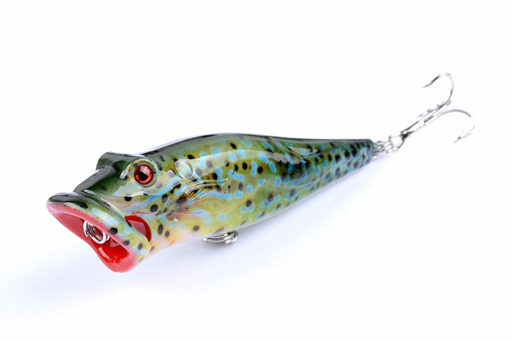 5X 8cm Popper Poppers Fishing Lure Lures Surface Tackle Fresh Saltwater 5
