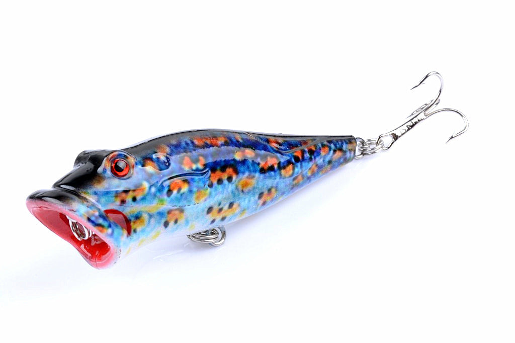 5X 8cm Popper Poppers Fishing Lure Lures Surface Tackle Fresh Saltwater 7