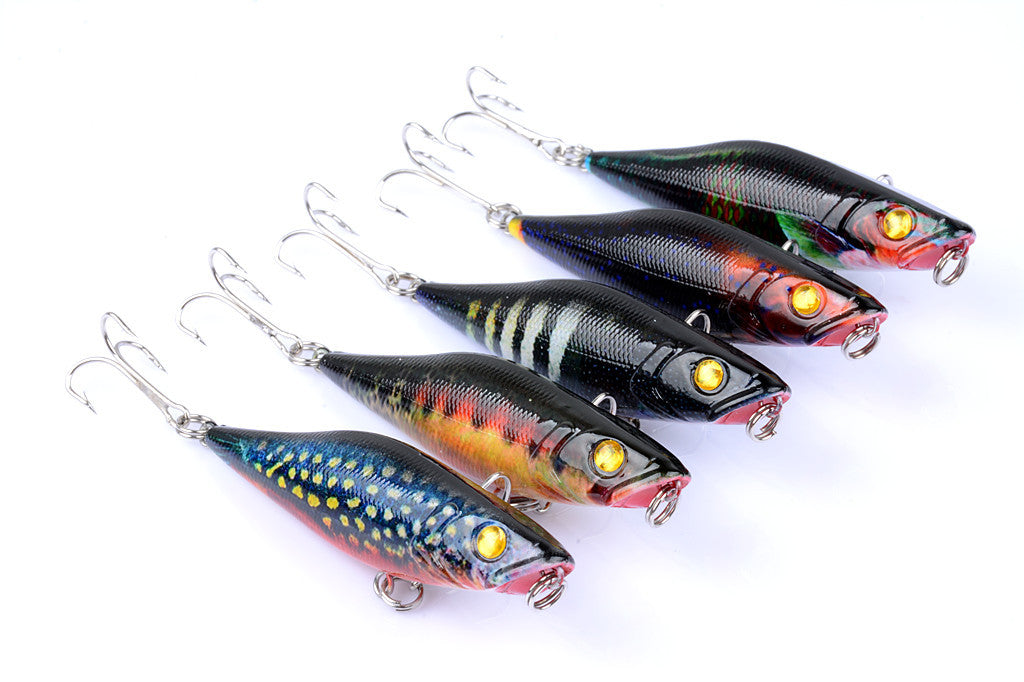 5X 7.5cm Popper Poppers Fishing Lure Lures Surface Tackle Fresh Saltwater 3