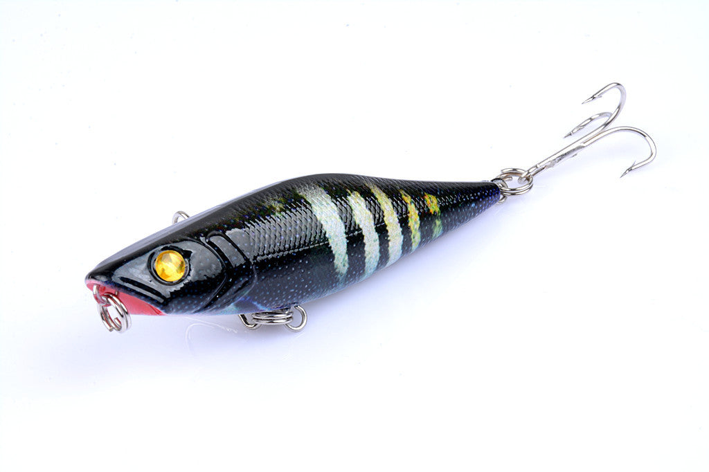 5X 7.5cm Popper Poppers Fishing Lure Lures Surface Tackle Fresh Saltwater 6