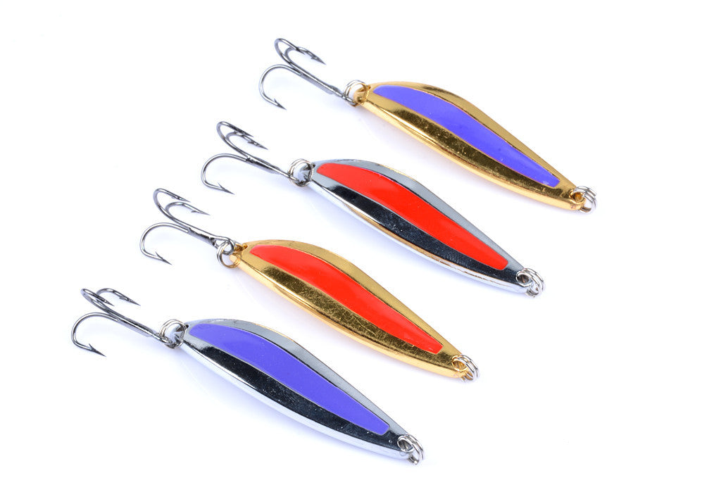 4x 10g Metal Spoon Fishing Hard Lure Spinner Spoon Baits 3