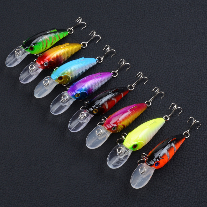 8x 7.5cm Popper Crank Bait Fishing Lure Lures Surface Tackle Saltwater 12