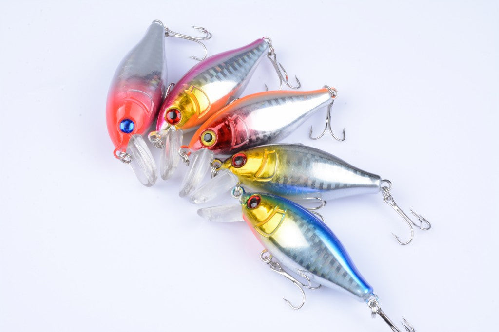 5x 7.5cm Popper Crank Bait Fishing Lure Lures Surface Tackle Saltwater 3