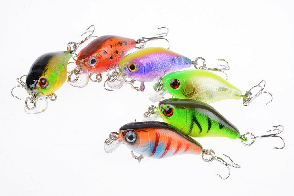 6x 4.5cm Popper Crank Bait Fishing Lure Lures Surface Tackle Saltwater 4
