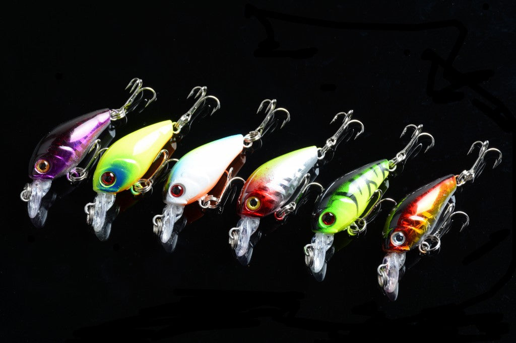 6x 4.5cm Popper Crank Bait Fishing Lure Lures Surface Tackle Saltwater 3