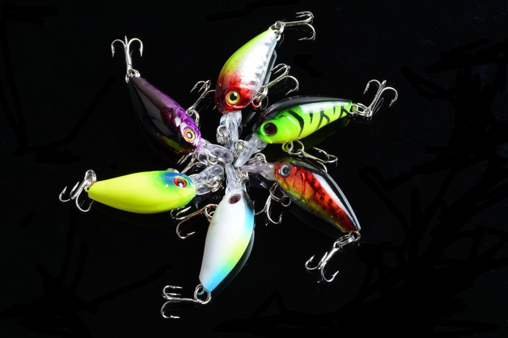 6x 4.5cm Popper Crank Bait Fishing Lure Lures Surface Tackle Saltwater 4