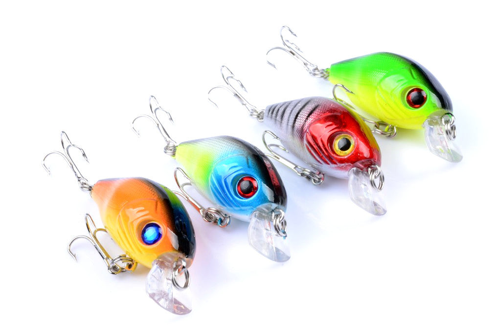 4x 5.5cm Popper Crank Bait Fishing Lure Lures Surface Tackle Saltwater 3