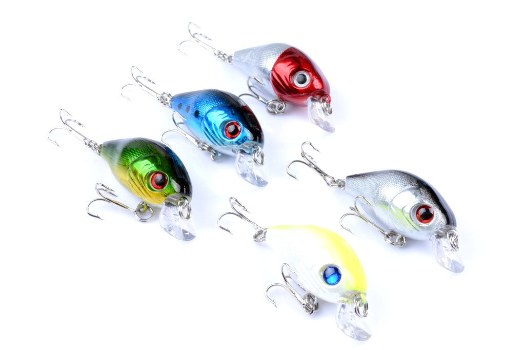 5x 5.5cm Popper Crank Bait Fishing Lure Lures Surface Tackle Saltwater 3