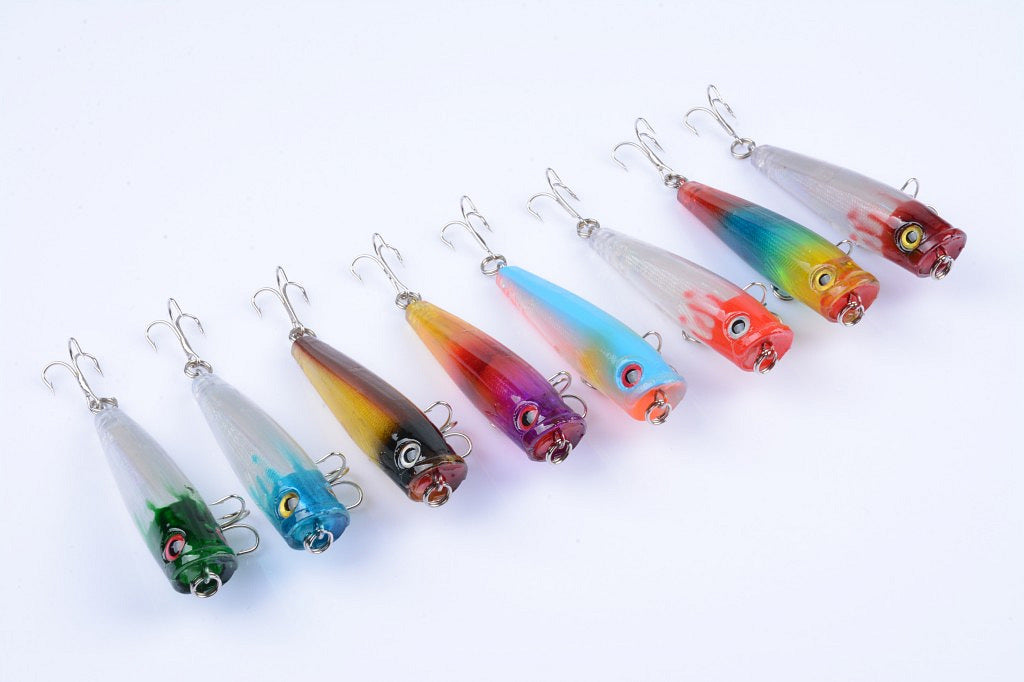 8X 6.5cm Popper Poppers Fishing Lure Lures Surface Tackle Fresh Saltwater 3