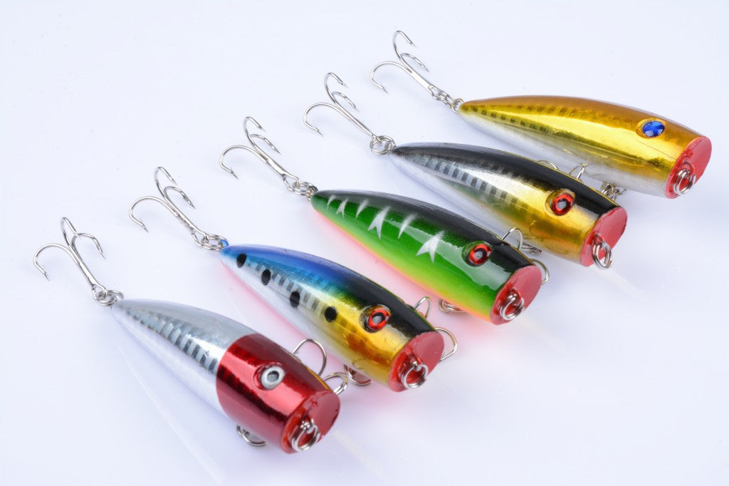 5X 7cm Popper Poppers Fishing Lure Lures Surface Tackle Fresh Saltwater 3