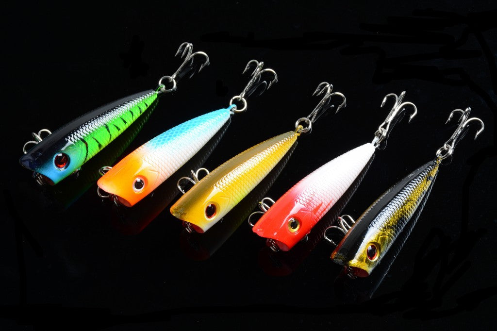 5X 6cm Popper Poppers Fishing Lure Lures Surface Tackle Fresh Saltwater 3