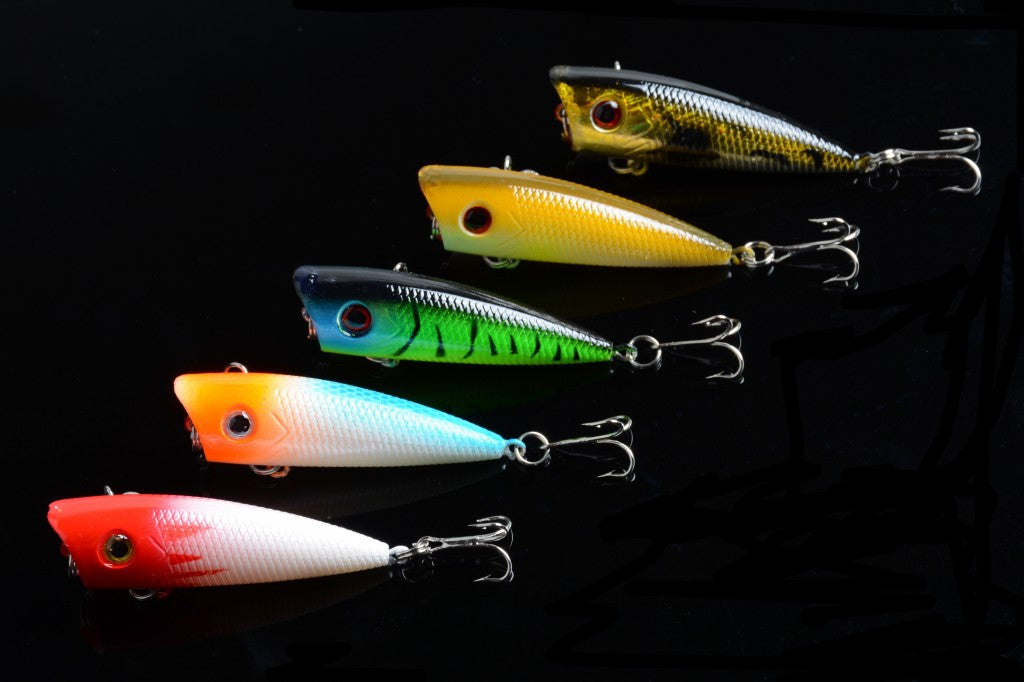 5X 6cm Popper Poppers Fishing Lure Lures Surface Tackle Fresh Saltwater 4