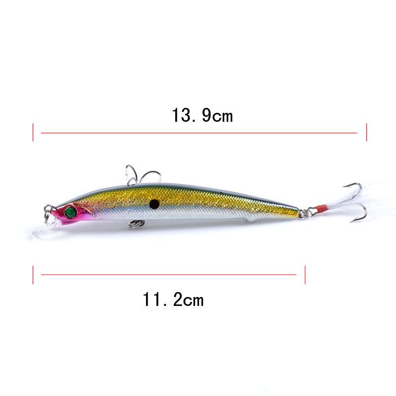8x Popper Minnow 11.2cm Fishing Lure Lures Surface Tackle Fresh Saltwater 3