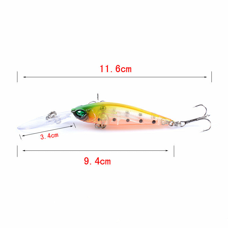6x Popper Minnow 9.4cm Fishing Lure Lures Surface Tackle Fresh Saltwater 4