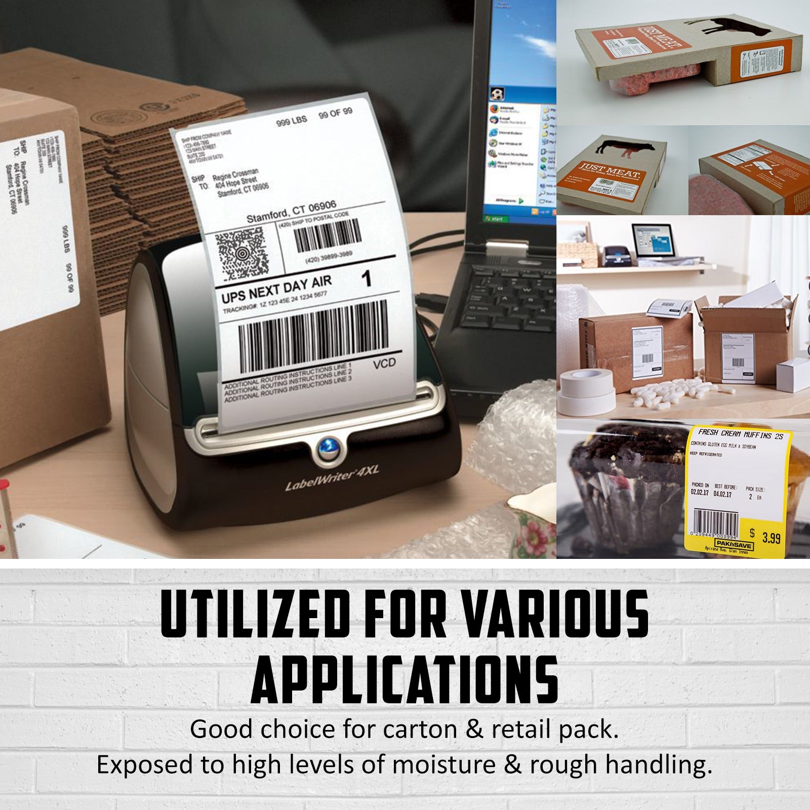 3 rolls 100x150mm 4x6 900 Labels Shipping Label Fastway eParcel Aaramex Couriers Please 3