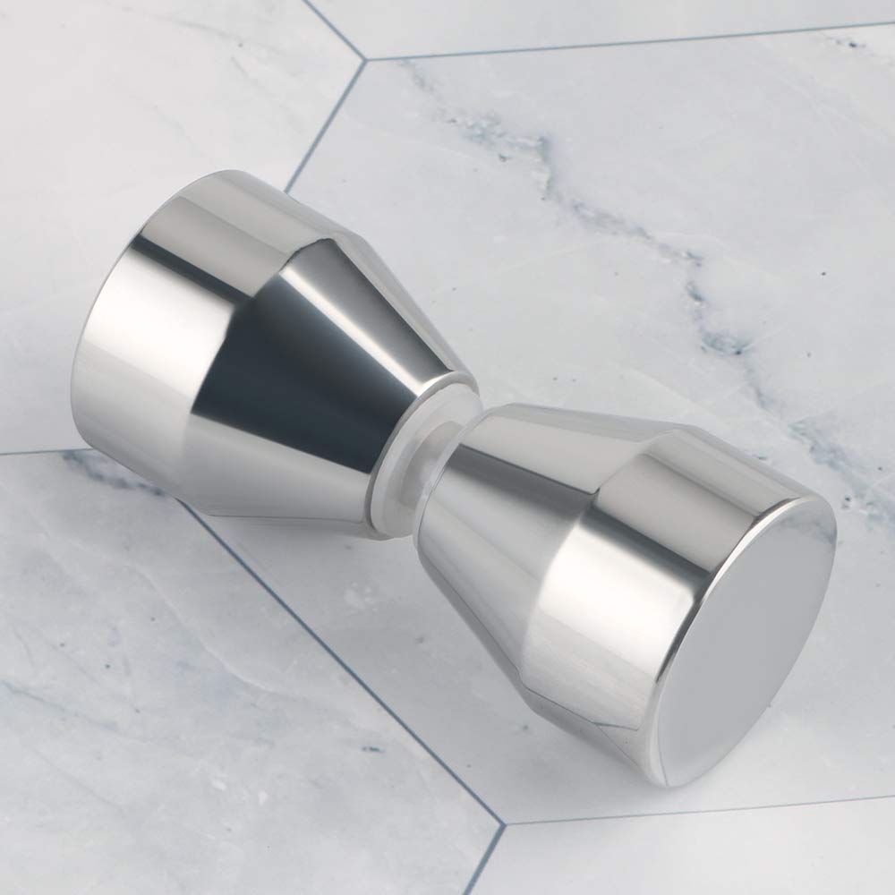Shower Glass Door Knob Bathroom Round Back-to-Back Handle Pull 304 Brushed Nickel 5