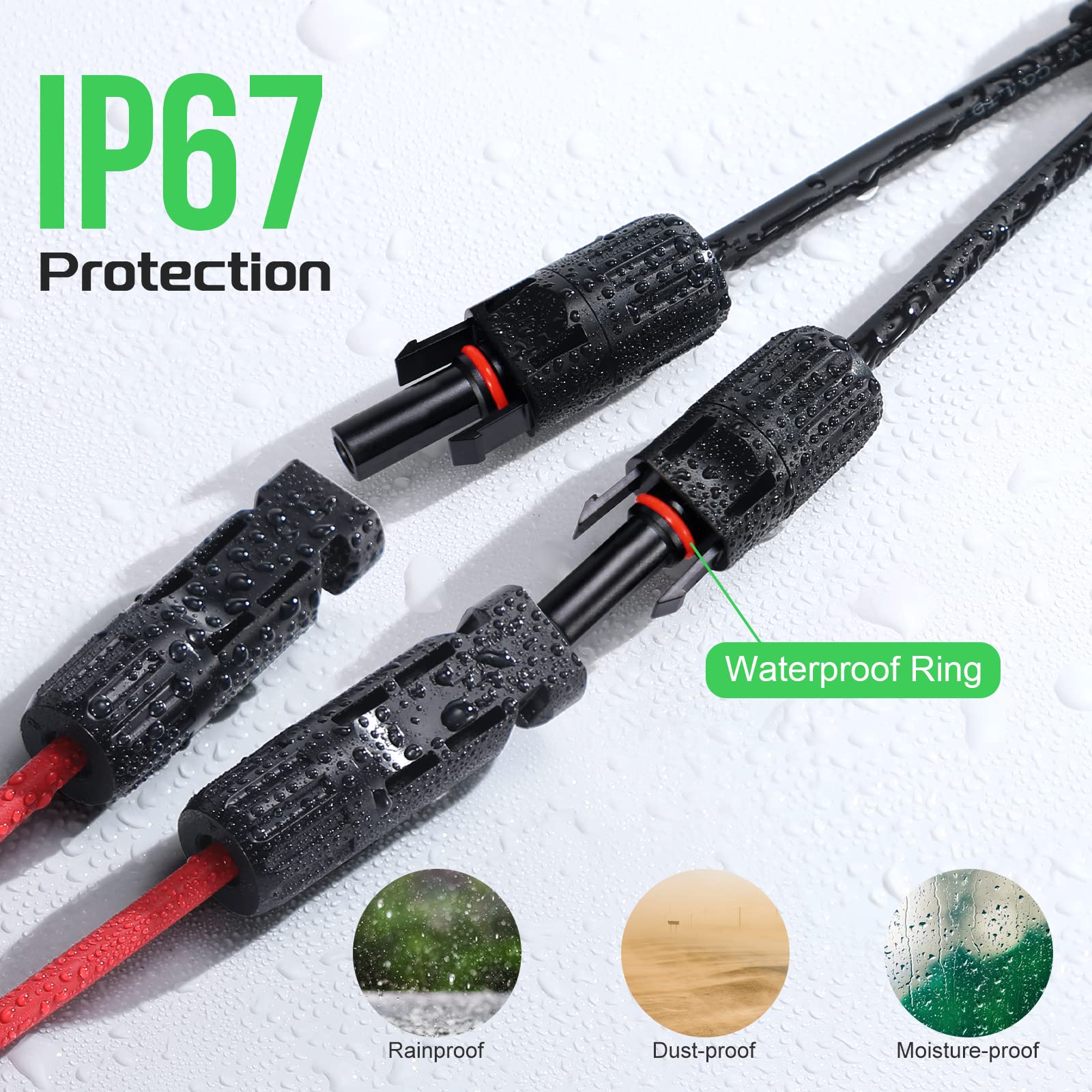 1 Pair Solar Connector Y Branch Parallel Adapter Cable Solar Panel Connectors Wire Plug Solar Panel 4