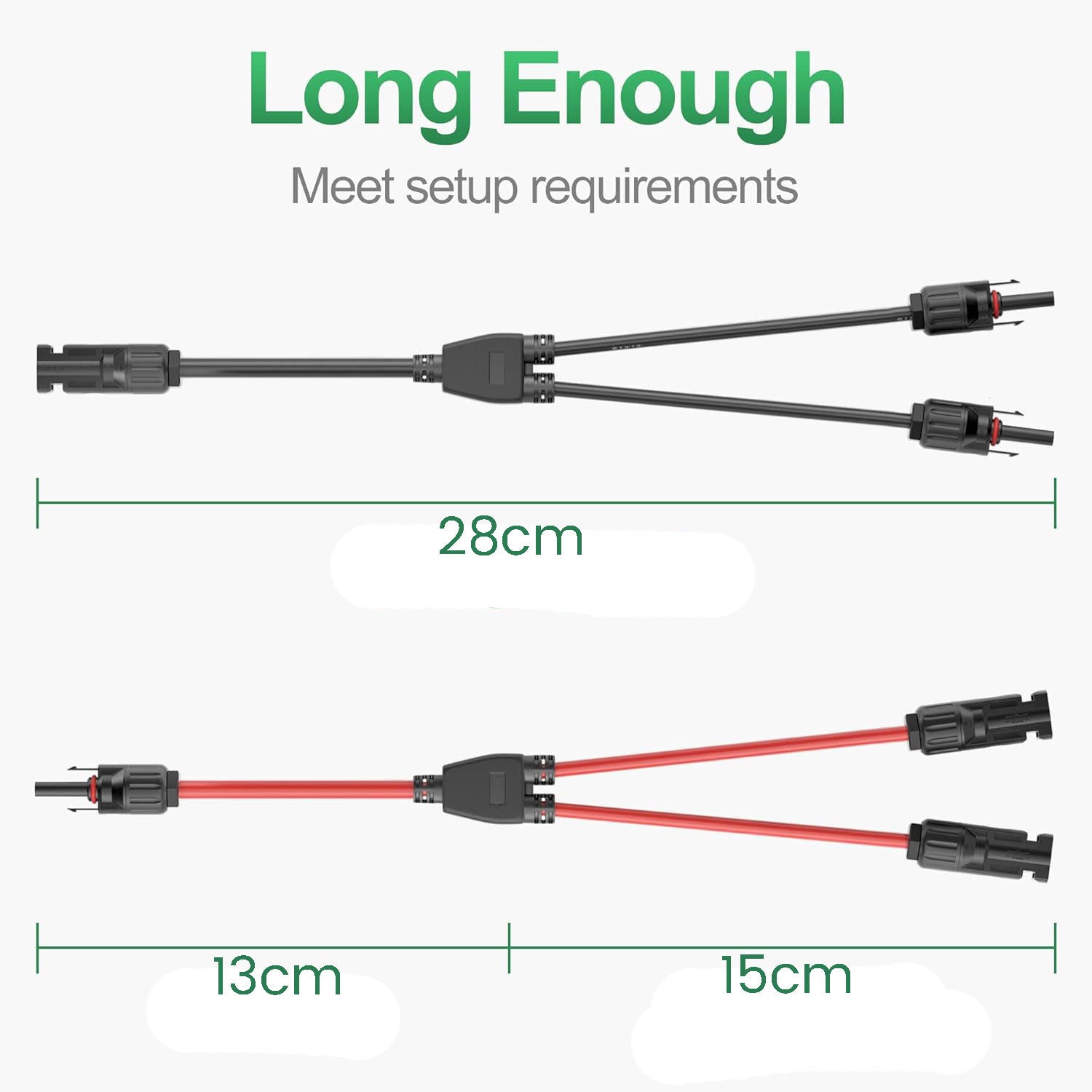 1 Pair Solar Connector Y Branch Parallel Adapter Cable Solar Panel Connectors Wire Plug Solar Panel 10