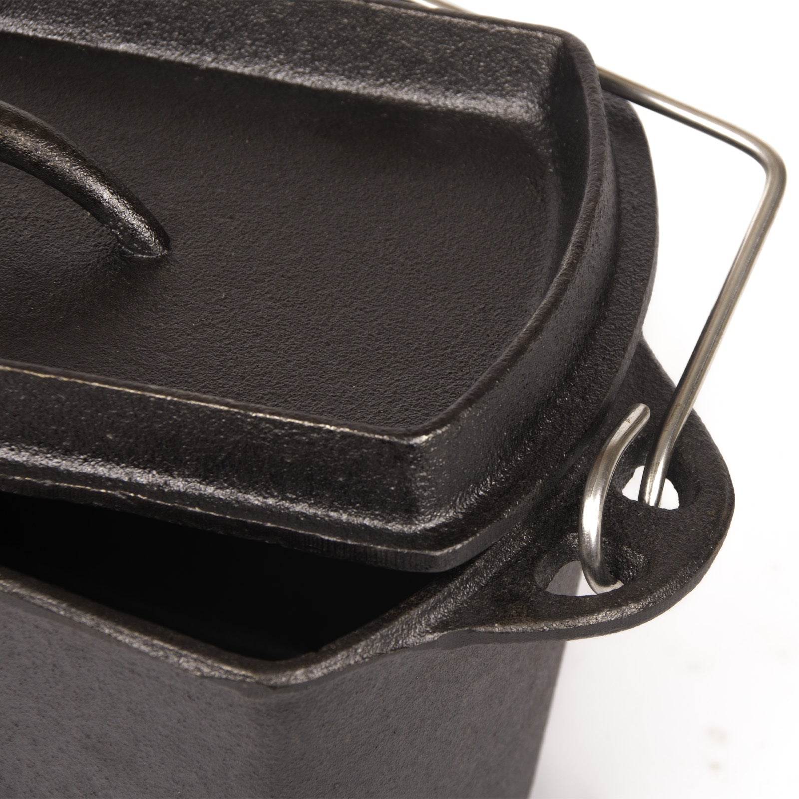 Cast Iron Bread Pan with Lid Non-Stick, Durable Loaf Pan for Perfect Baking 6